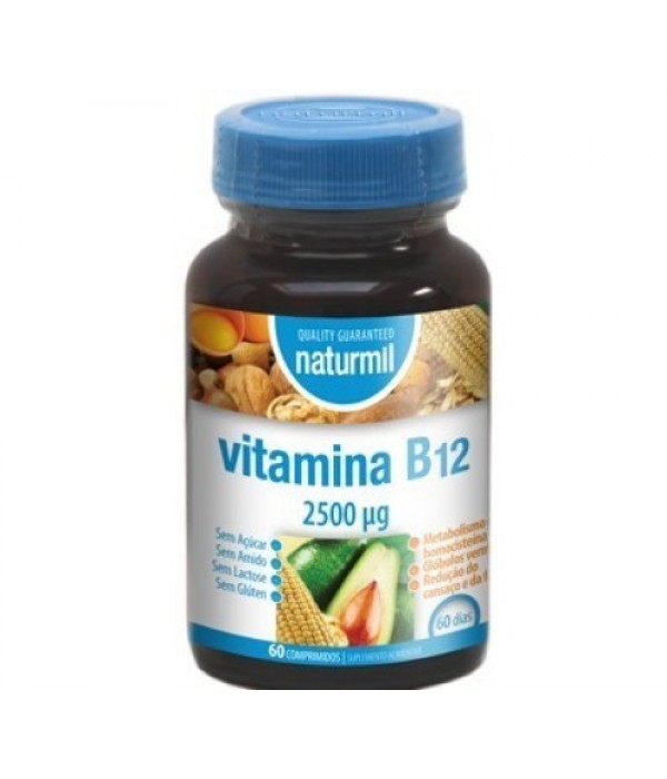 Vitamina B12 2500ug - 60 Comprimidos - Naturmil